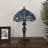 Varley Tiffany Table Lamp Blue Stained Glass Dragonfly LED Bulb Included 12"W*12"D*19"H