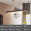 Luminaire suspendu moderne en bois de noyer de 39 po à DEL, lumière réglable réglable pour la salle à manger, la cuisine et le salon-554135035