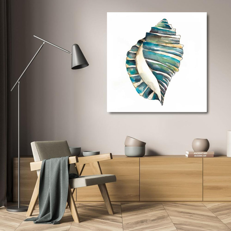 "Dovecove Zarris", art graphique sur toile tendue Chariklia: Aquarelle Shells I, H 20 po x l 20 po