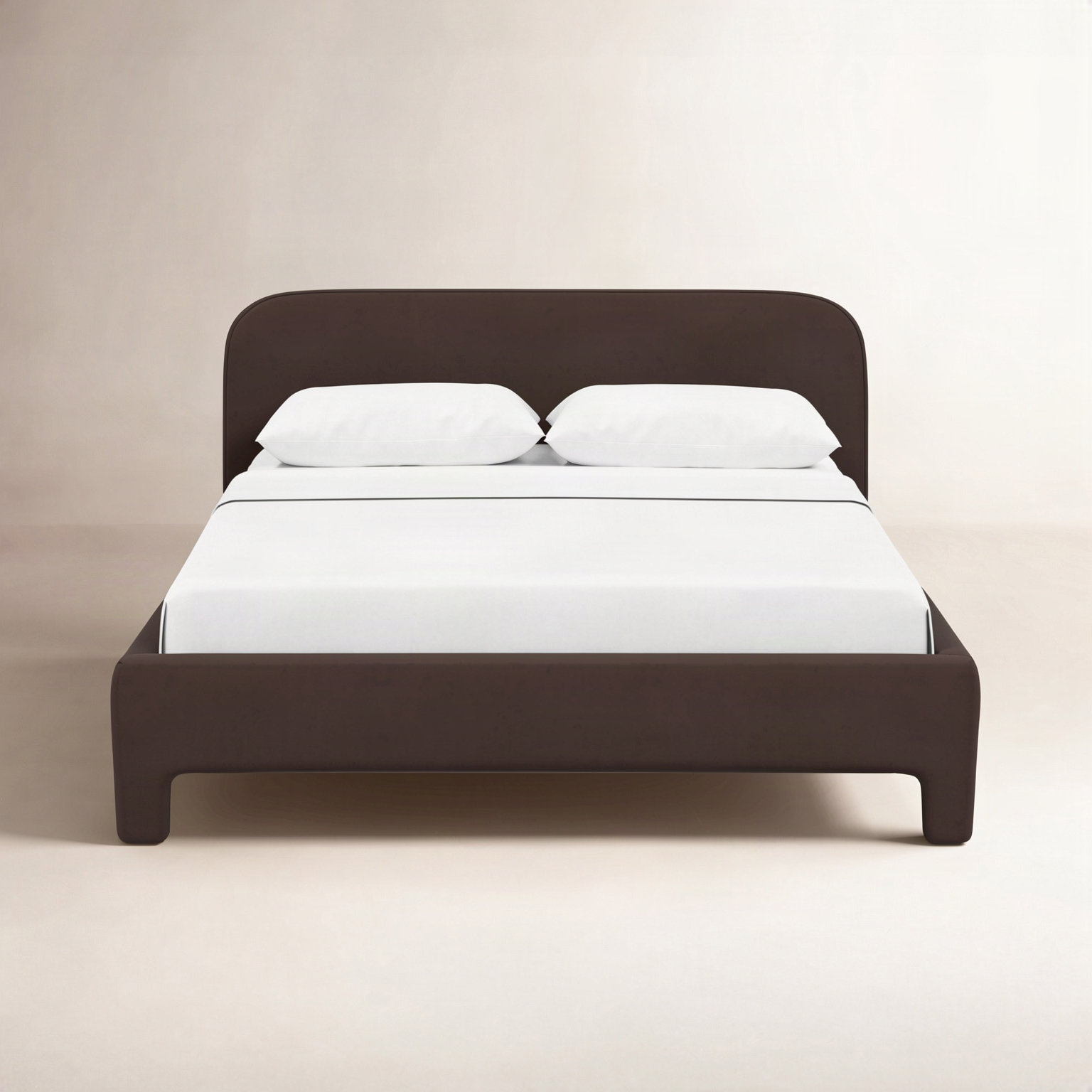 Illy Cotton Upholstered Bed, Full, Classic Chocolate Velvet