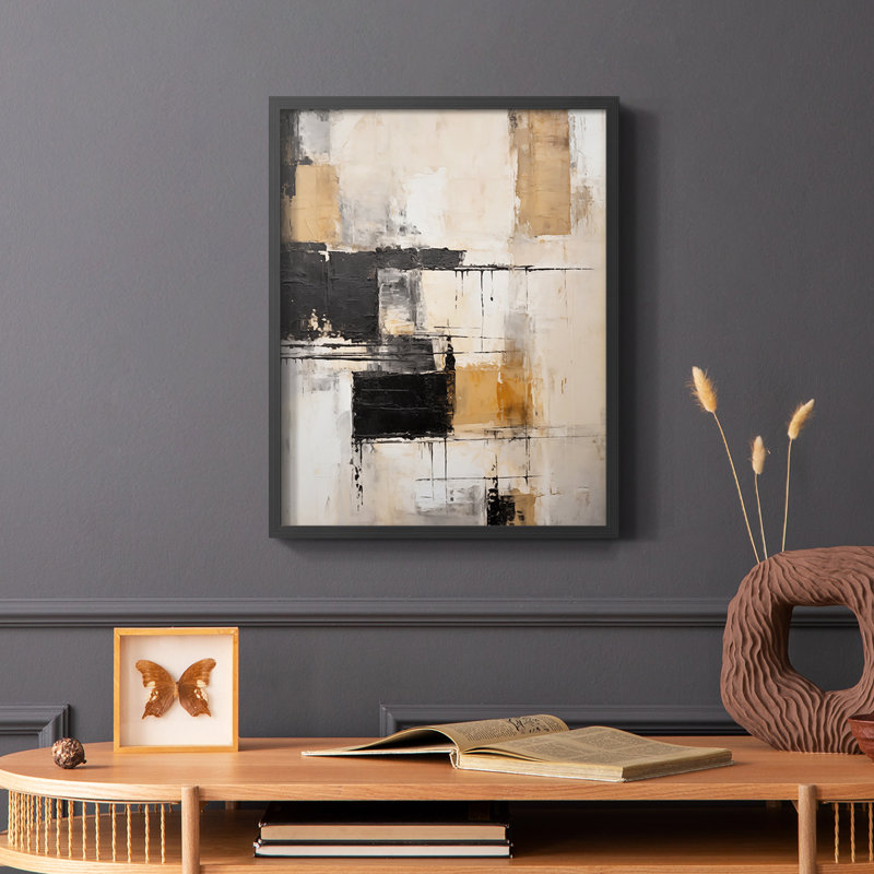 Série ABSTRACT CDI - Impression encadrée de qualité supérieure - Prêt à être accroché - Aucun clou requis, H 15 po x l 12 po