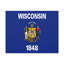 «Wisconsin State Flag» sur toile-1852856444