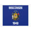 «Wisconsin State Flag» sur toile-1852856445