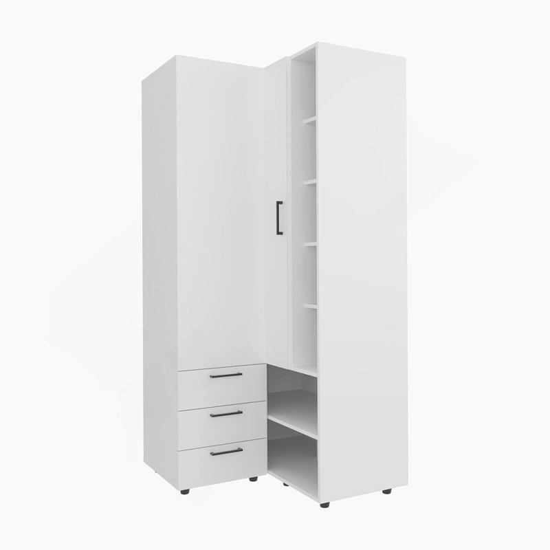Armoire fonctionnelle avec rangement ouvert et tiroirs pour une organisation efficace des objets et de la décoration quotidiens
