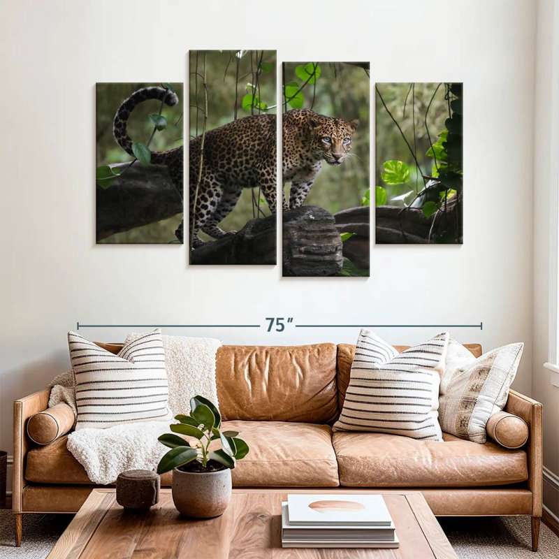 Brampt Indonesian Leopard, 42" H x 68" W