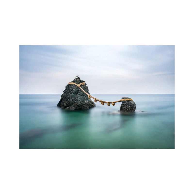 Sacred Meoto Iwa Rocks, Mie Prefecture, Japan by Jan Becke - Wrapped Canvas Print, 66.04 cm H x 45.72 cm W x 3.175 cm D