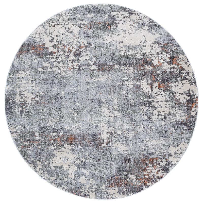 Scarlett 408 Performance Abstract Rug, Round 6'7"