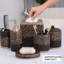 Luxueux distributeur de savon en verre avec décorations en étain pour Noël Décoration et accessoires de salle de bain élégants