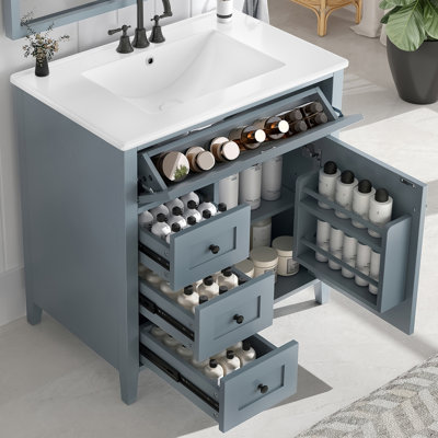 Meuble-lavabo élégant 30 "avec comptoir d'évier