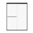 54" W X 72" H Double Sliding Framed Shower Door with 1/4"(6mm) Clear Tempered Glass, Matte Black