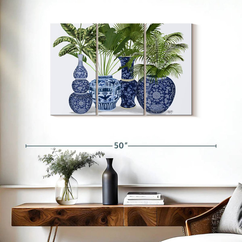 Harnek Chinoiserie Vase Group I, 24" H x 38" W