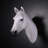 White Horse Head Statue