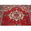 Tapis unique en laine noué à la main Bakhtiari des années 1970 de 4 pi 4 po x 6 pi 8 po rouge Nisveta