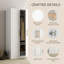Armoire-penderie moderne blanche H 70,8 po x l 31,1 po Michigan