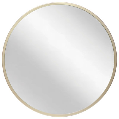 Abdera Modern/Contemporary Round Metal Wall Mirror