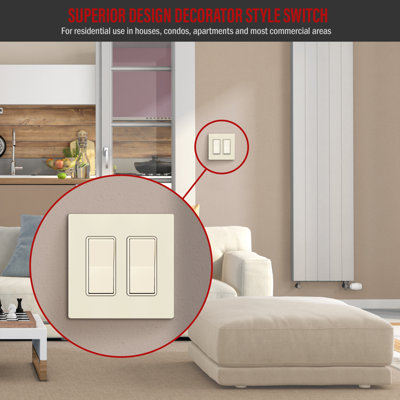 15 Tamper Resistant Single Pole Rocker Light Switch