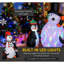 Bonhomme de neige gonflable de Noël avec des pingouins - Conception lumineuse, décoration extérieure festive pour les fêtes