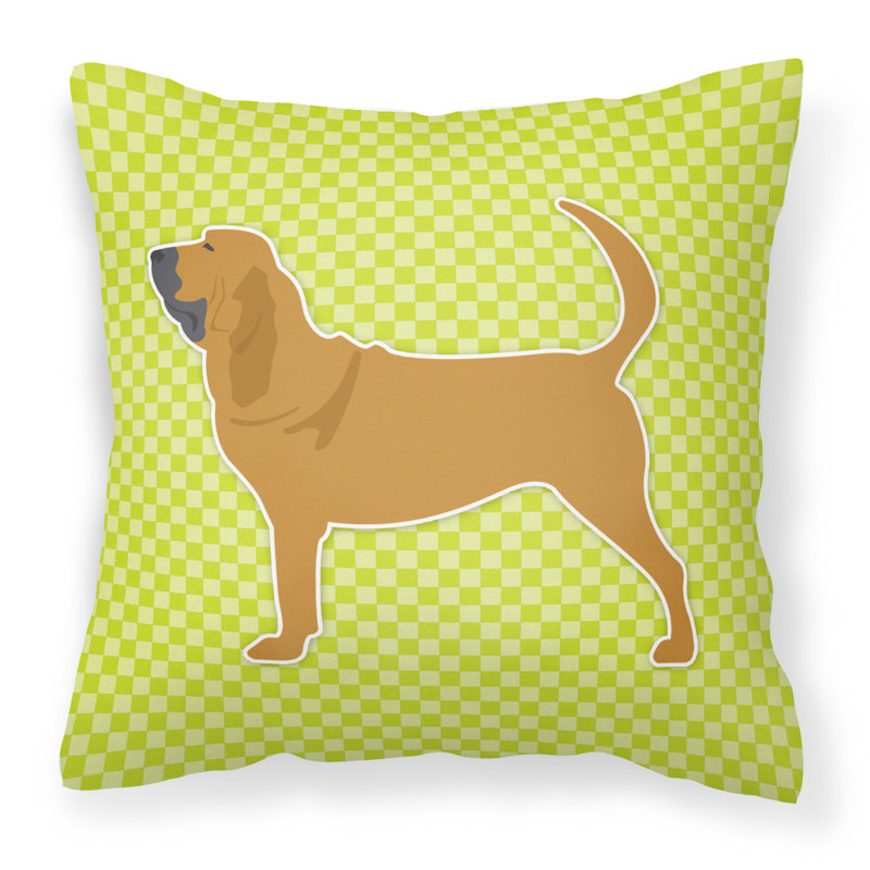 Coussin décoratif intérieur/extérieur bloodhound, H 18 po x l 18 po x P 3 po, Vert