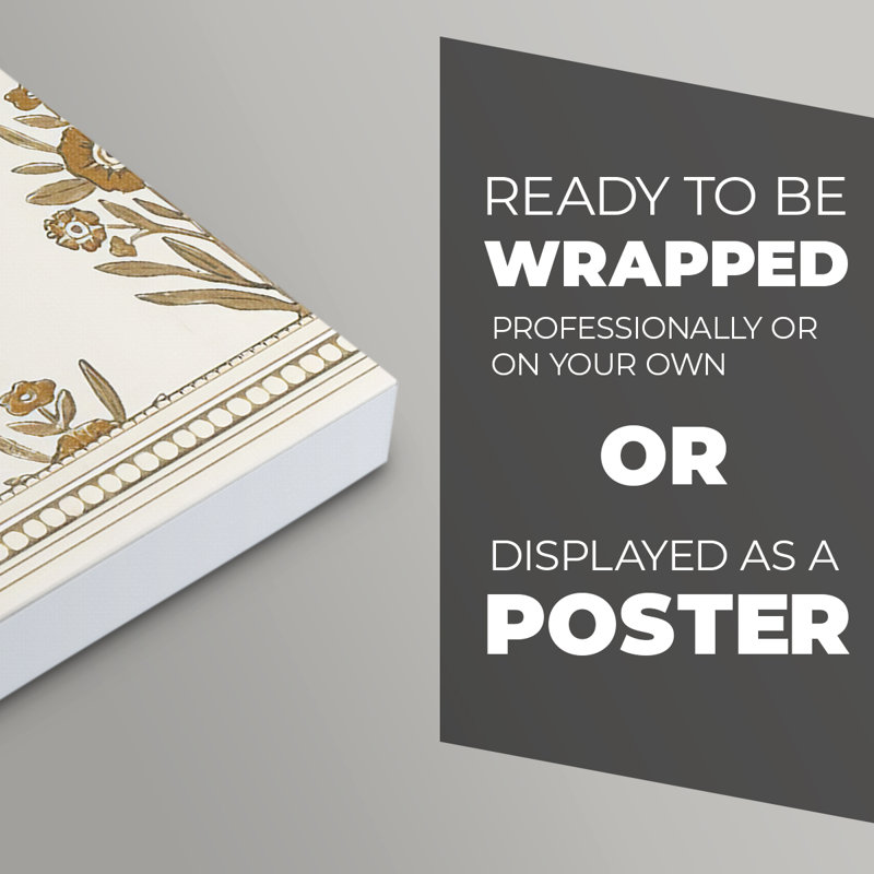 BlockPrintBloomsII -Canvas Print Only - NOT FRAMED