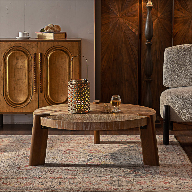 Table basse ronde en bois