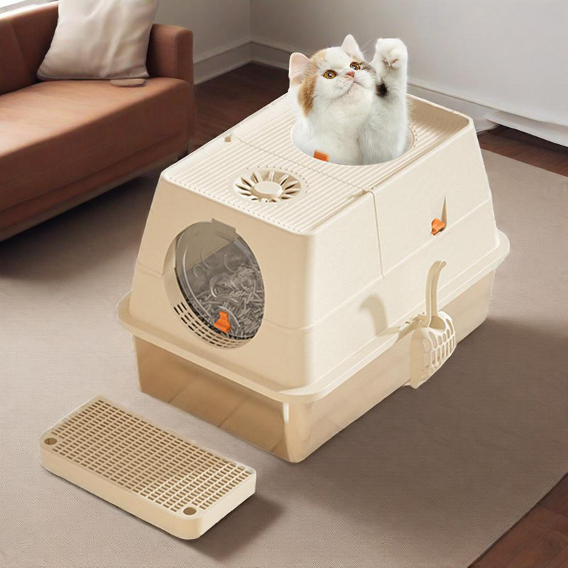 Litter Box Enclosure, Beige
