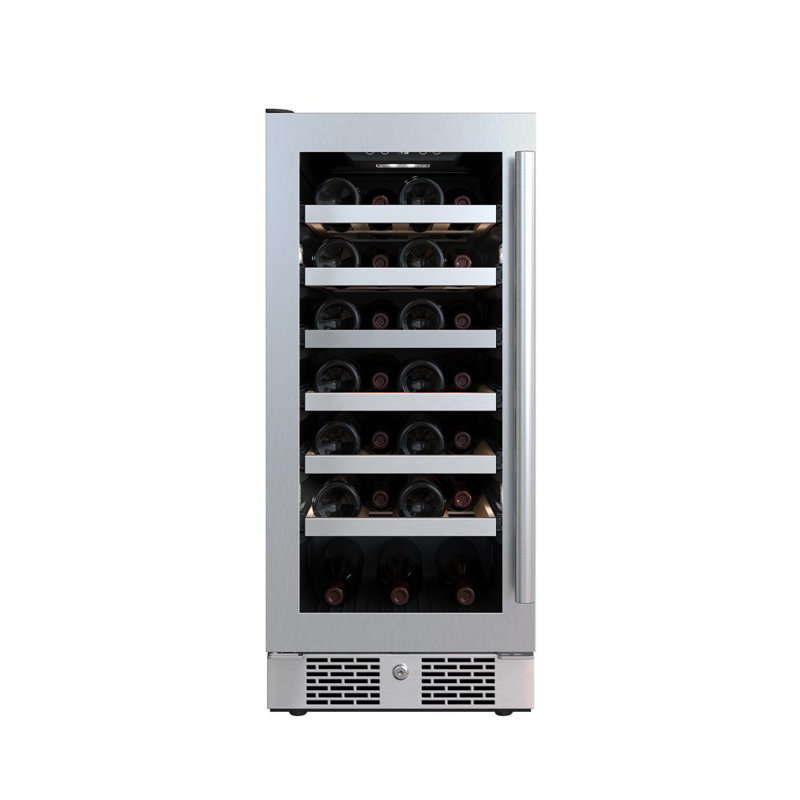 Avallon 15'' Stainless Steel Single Zone Wine Refrigerator with Interior Lighting