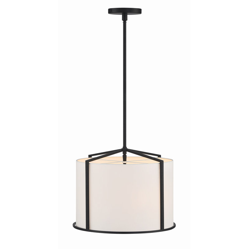 Luminaire suspendu tambour à 4 lumières Pasadena