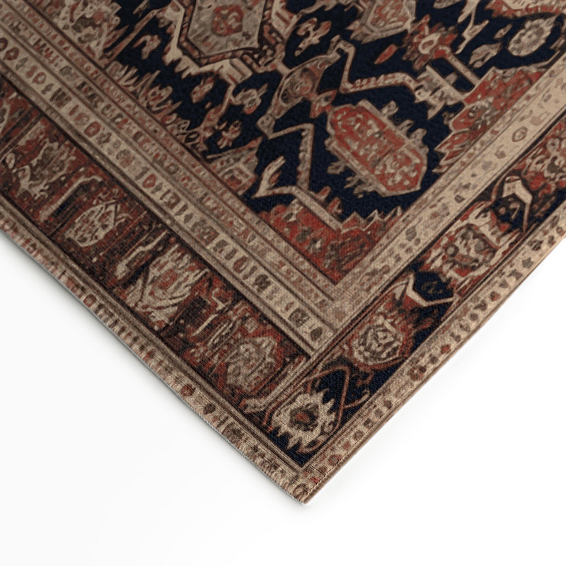 Tapis d'intérieur et d'extérieur brun Persian, Rectangle 5 pi x 7 pi