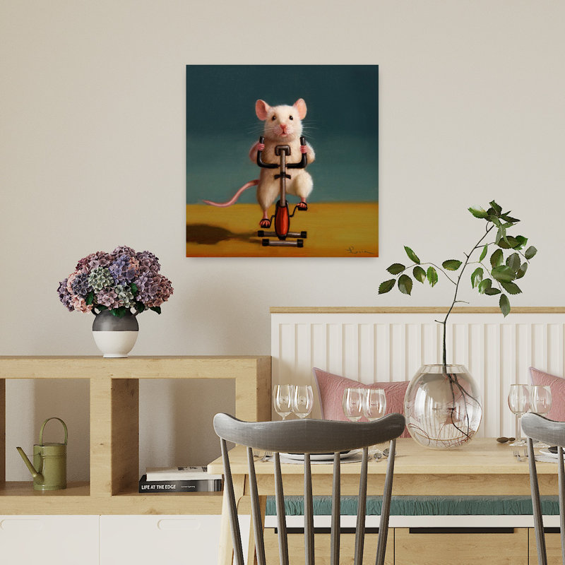 Gym Rat Spin, art urbain contemporain, H 18 po x l 18 po