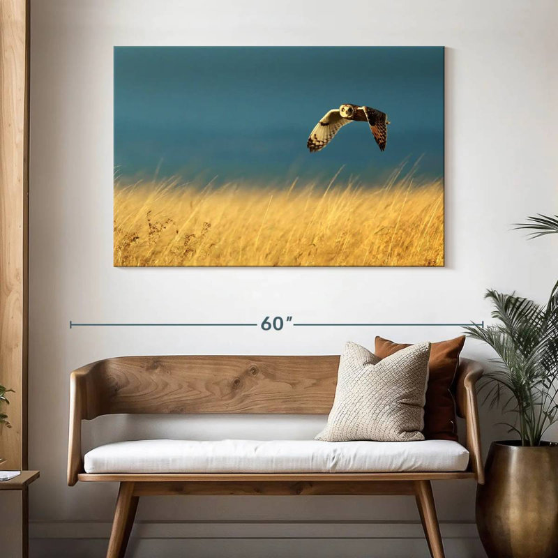 Owl In Flight, 32" H x 48" W