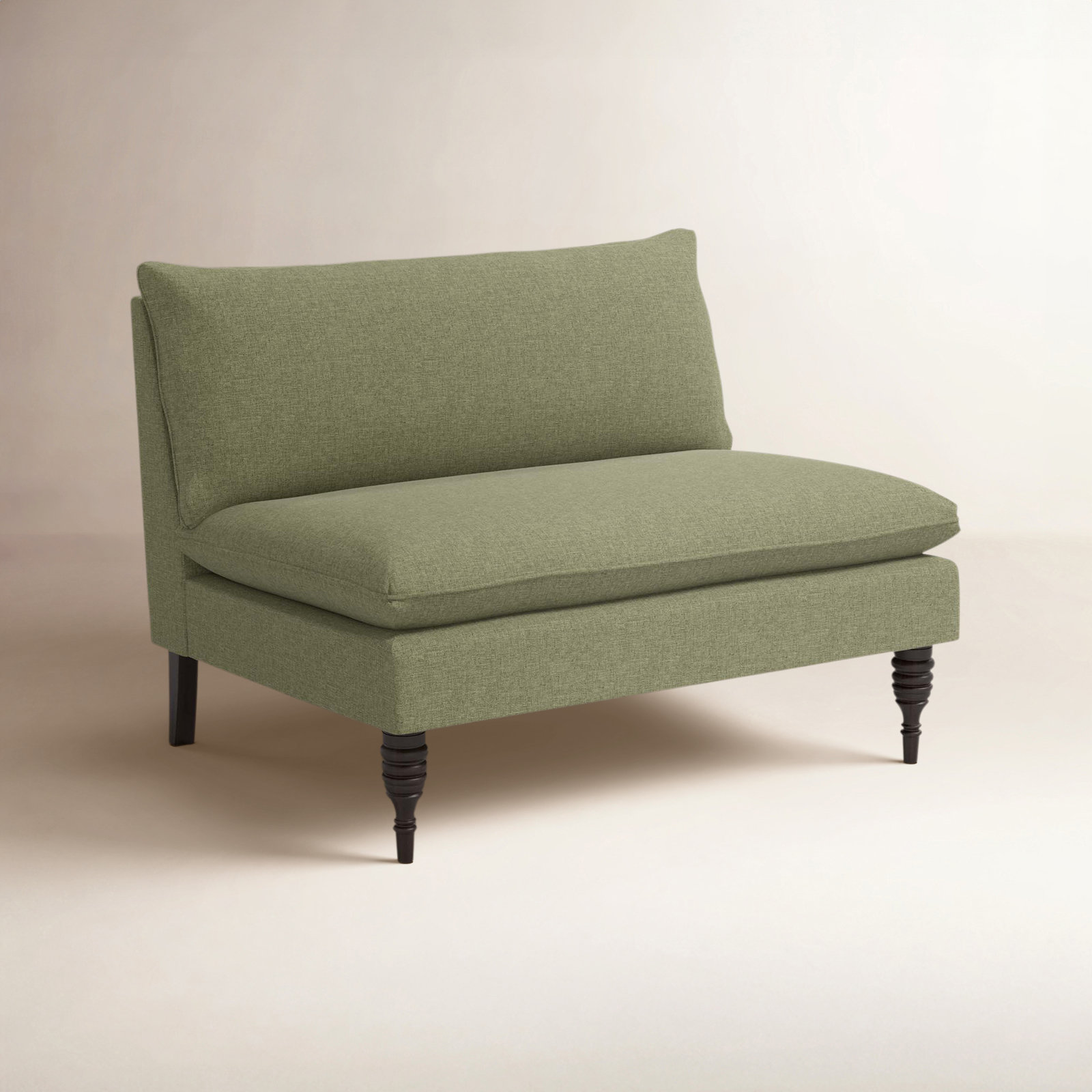 Varick 47'' Upholstered Settee, Zuma Laurel Textured Linen