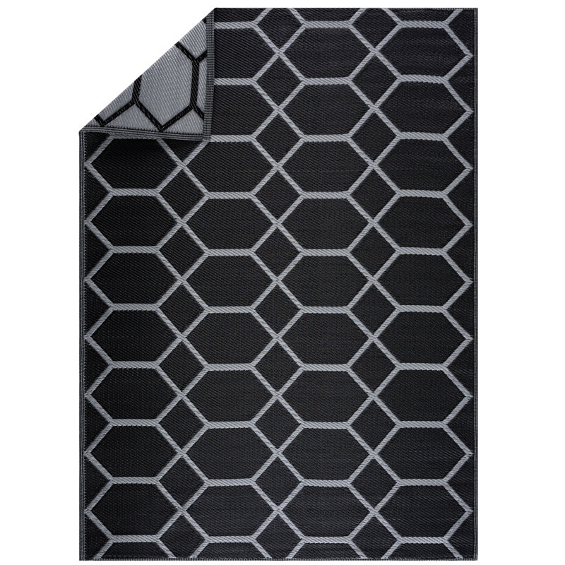 Creecy Geometric Indoor / Outdoor Rug, Rectangle 4' x 6'