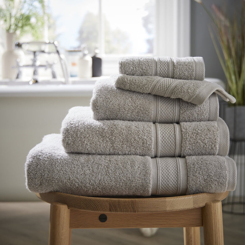 Luxury Zero Twist 100% Cotton Hand Towel, Silver