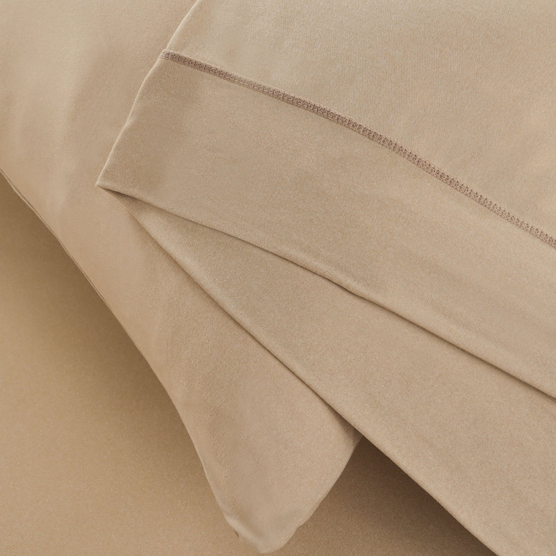 Wayfair Basics® Ultra Soft Jersey Knit All-Season Sheet Set, King Sheet Set with 2 Pillowcases, Heather Taupe