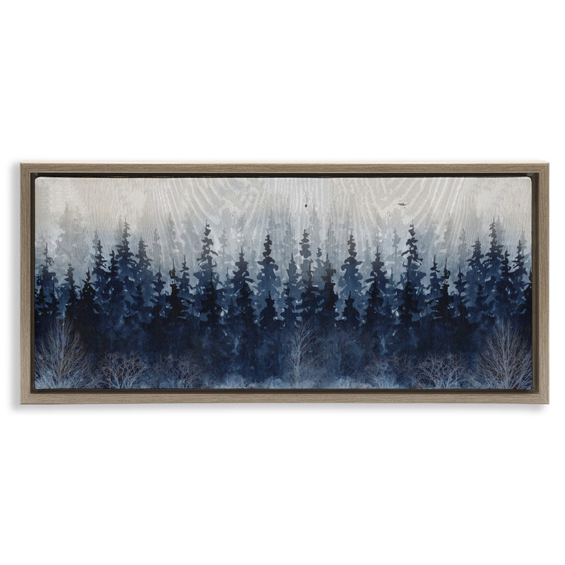 Arbre rustique bleu forêt, Cadre flottant orme Montalcino, H 14 po x l 31 po
