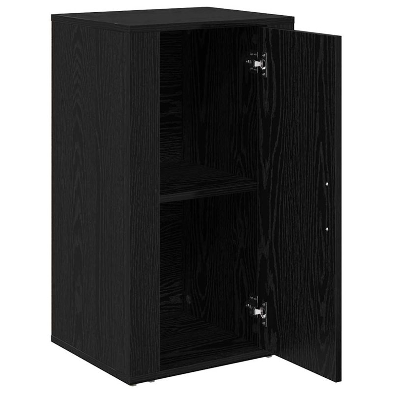 Sideboard Engineered Wood Side Cabinet Home Organiser, Black Oak