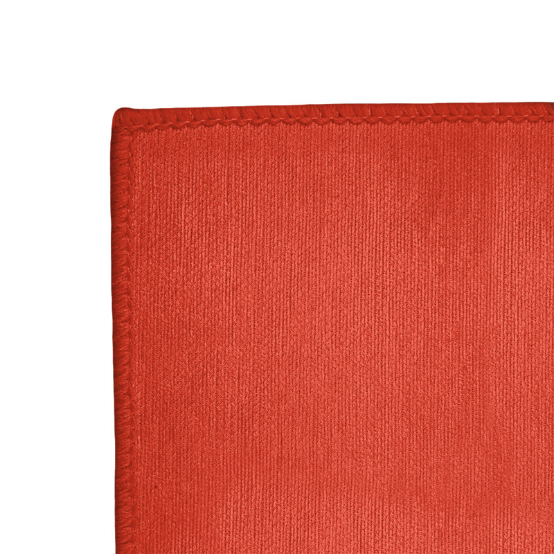 Tapis orange/bleu rayé, Rectangle 8 pi x 10 pi