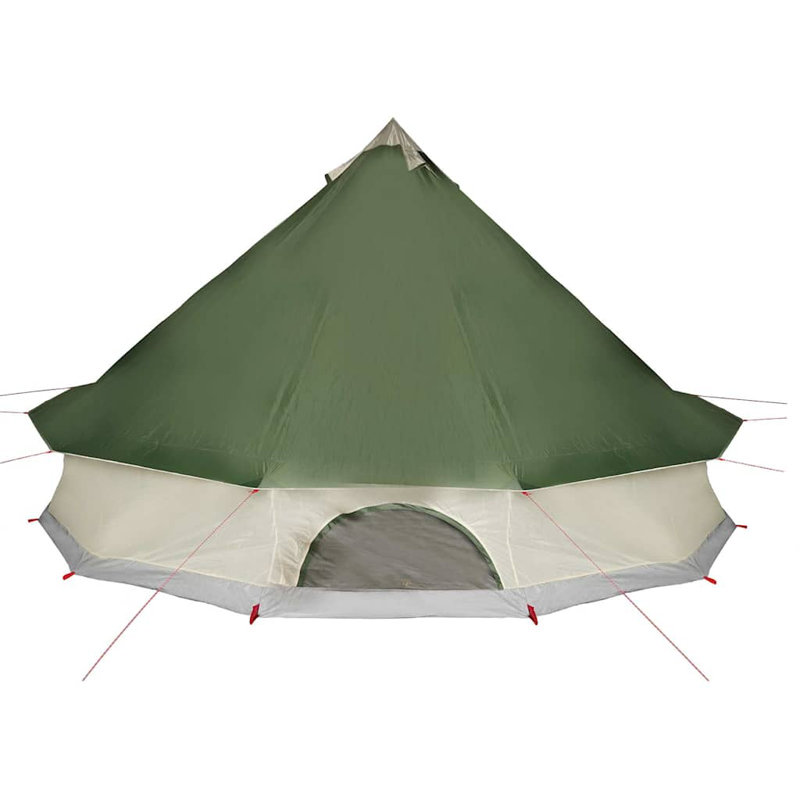 Tente familiale Vidaxl Tipi 10 personnes imperméable, Vert