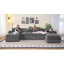 Canapé modulaire, un siège rembourré moelleux à assise profonde convenant aux salons ou aux appartements-237707827