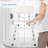 Shower Chair with Backrest, Adjustable Bath Seat with Non-Slip Feet and Lightweight Frame for Bathroom Shower Use