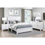 Table de chevet moderne 1Pc avec 2 tiroirs et quincaillerie de chambre à coucher en bois noir-751603005