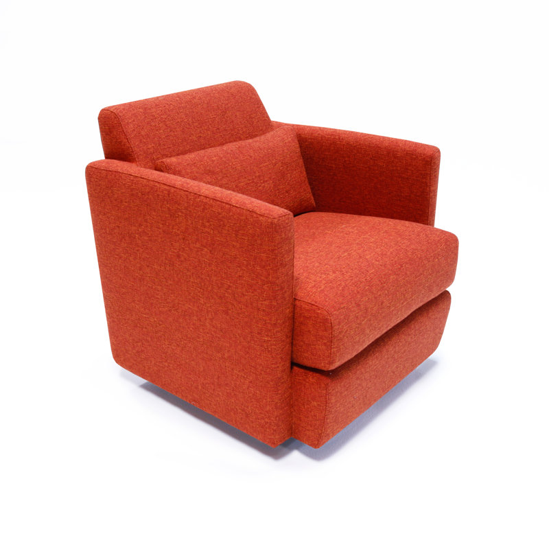 Veronica Upholstered Swivel Armchair, Fullerton Burnout