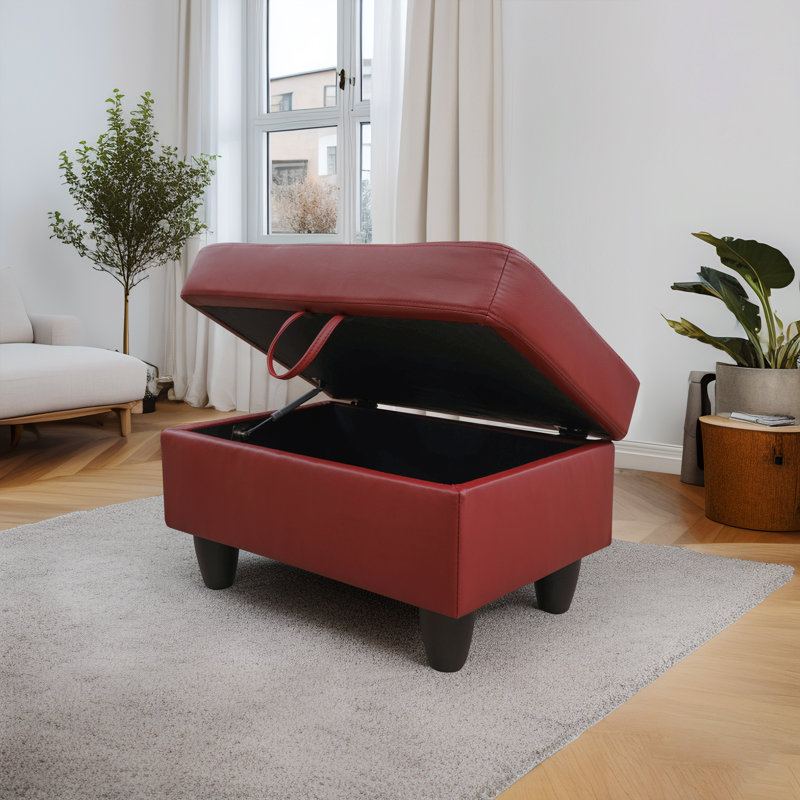 Repose-pieds Enitan, Rouge, Noir