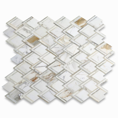 11 in. x 9 in. Marble Tile