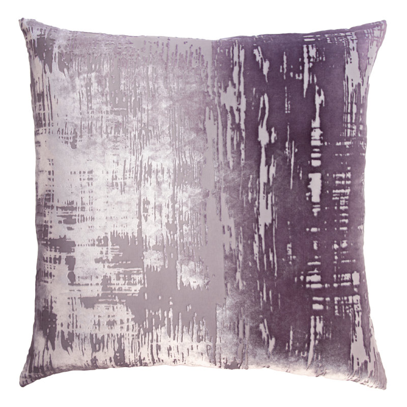 Brush Stroke Square Pillow Cover & Insert, Thistle, 18"H x 18"W