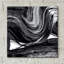 Art mural en verre «Swirl 3 Bw» par Piper Rhue, 12 po x 12 po-864906129