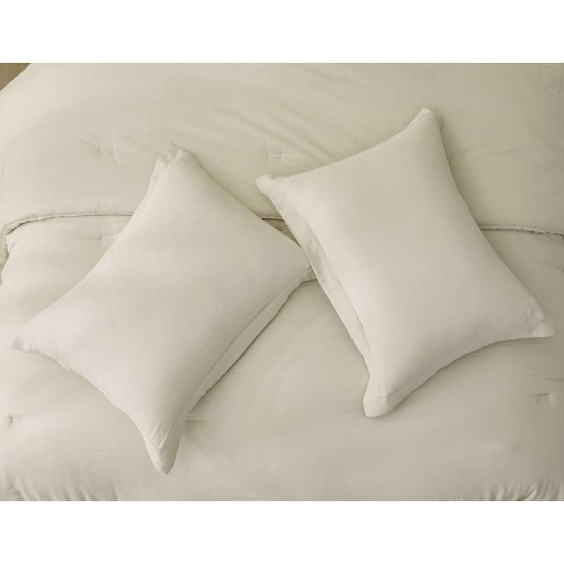 Breeze Cotton Gauze Comforter Bedding Set, Twin XL Comforter + 1 Standard Sham, Natural