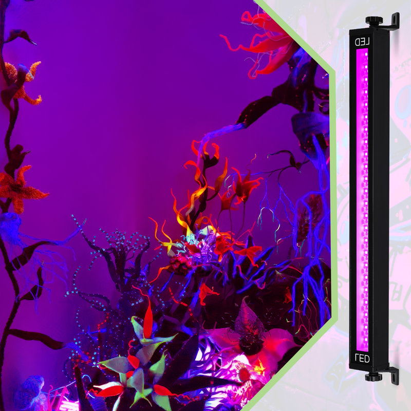 Uv Led Black Light Bar Set - 4 Pack Neon Glow Party Lights For Halloween, Club, Stage Decor
