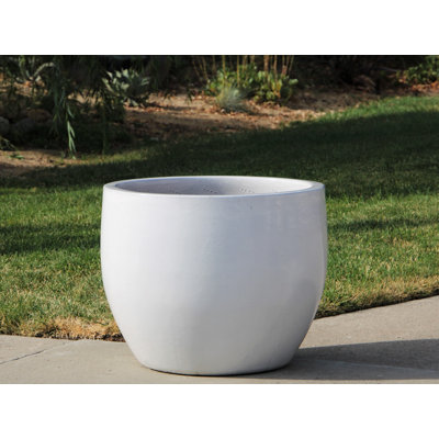 PLANTATOREM Big Sonoma Planter (White White) - Handcrafted High-Fired Ceramic
