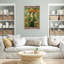 Femme, jardin et vin sur toile, impression-445537304